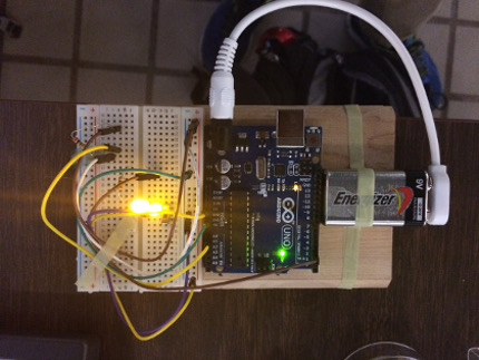 Arduino circuit top view